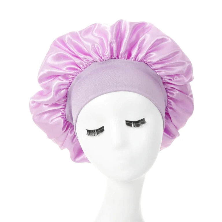 Bonnet De Nuit En Satin Réglable - Casquette Cheveux Soie Pour Sommeil Et Soins - Rose